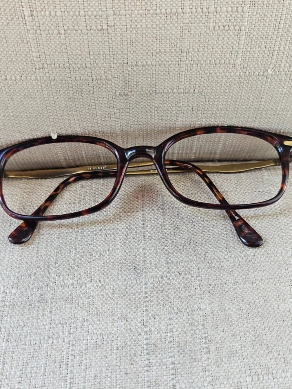 Vintage Guess Ladies Eyeglasses Frame GU643 Eyewear Glasses Brown/Gold Tone - Picture 2 of 10